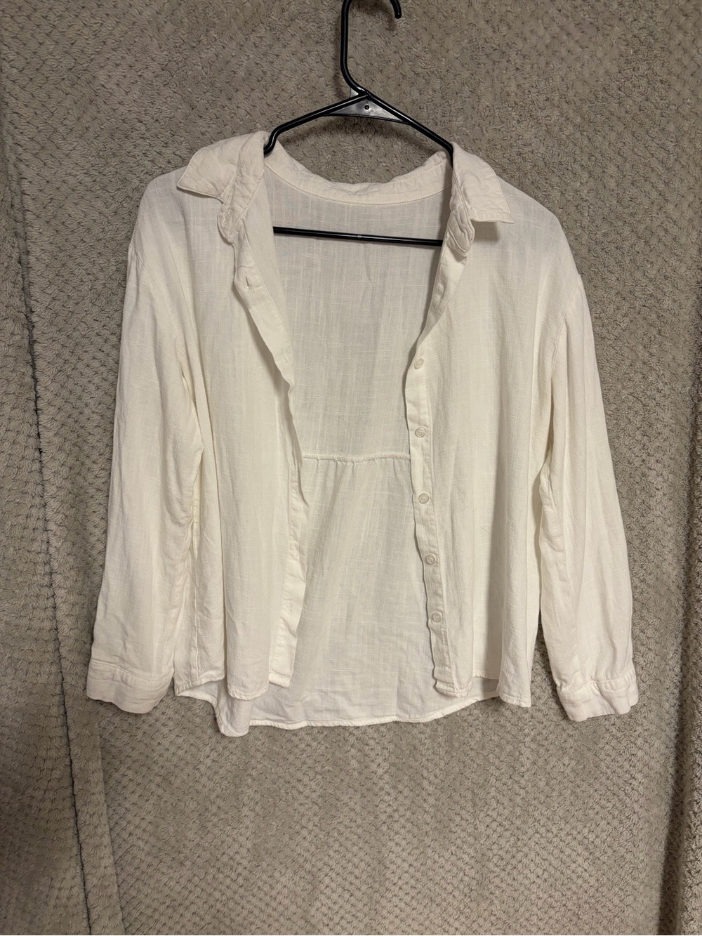 Lightweight White Button-Front Women’s Top